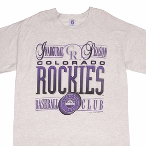 VINTAGE MLB COLORADO ROCKIES 1993 TEE SHIRT SIZE XL MADE IN USA