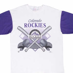 VINTAGE MLB COLORADO ROCKIES 1994 TEE SHIRT XL MADE IN USA