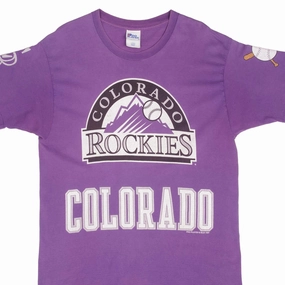 VINTAGE MLB COLORADO ROCKIES 1997 TEE SHIRT SIZE LARGE MADE IN USA