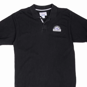 VINTAGE MLB COLORADO ROCKIES EMBROIDERED BLACK POLO SHIRT 2000 LARGE