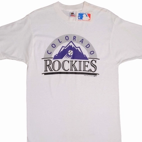 VINTAGE MLB COLORADO ROCKIES TEE SHIRT 1991 SIZE MEDIUM MADE IN USA NOS