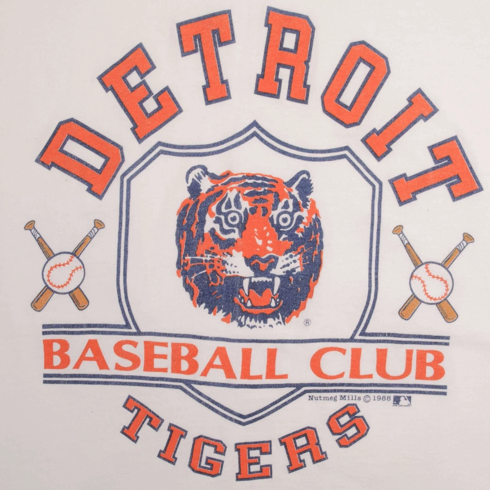 VINTAGE MLB DETROIT TIGERS POCKET TEE SHIRT 1988 SIZE LARGE MADE IN USA