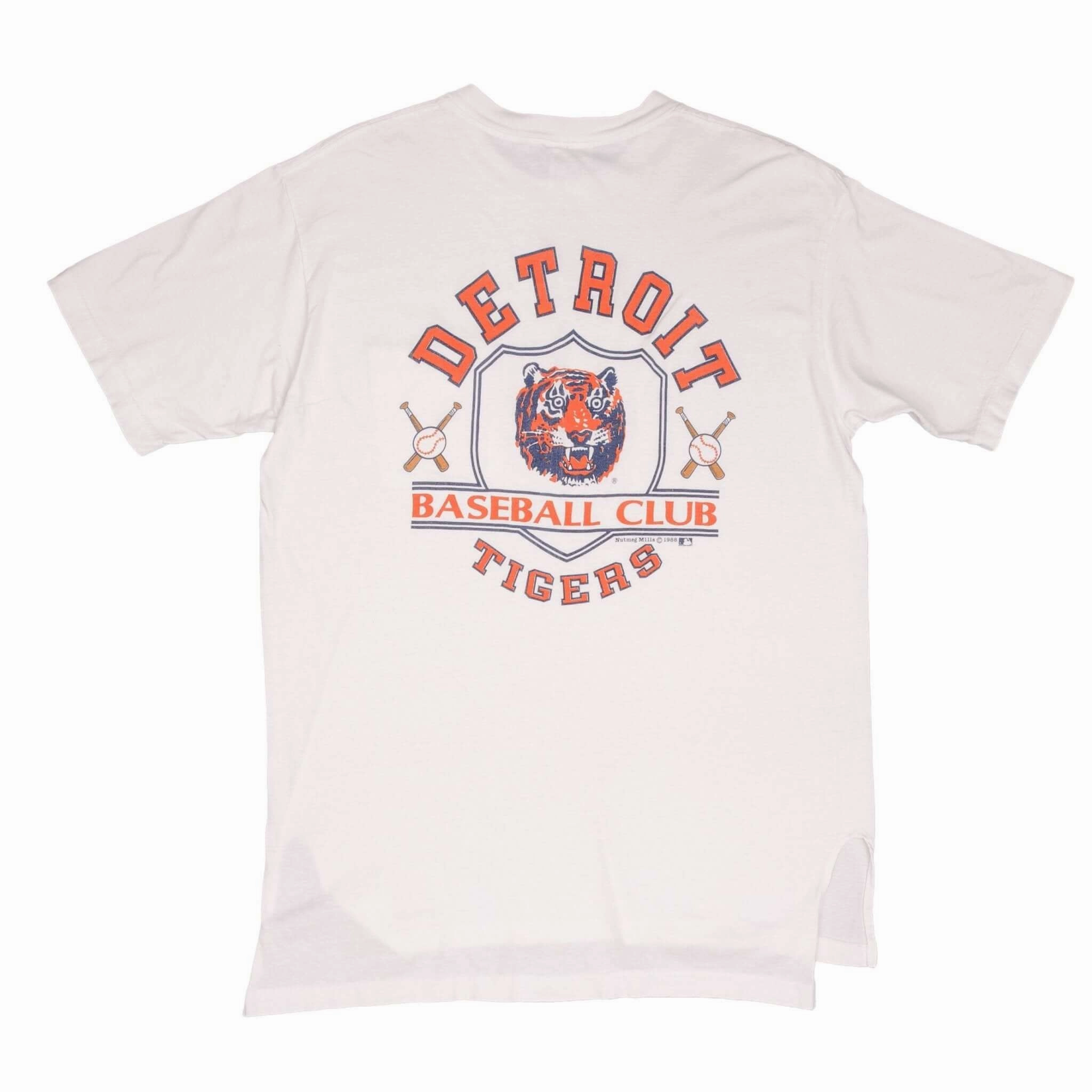 VINTAGE MLB DETROIT TIGERS POCKET TEE SHIRT 1988 SIZE LARGE MADE IN USA