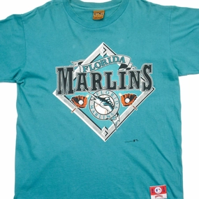 VINTAGE MLB FLORIDA MARLINS TEE SHIRT 1990S SIZE LARGE MADE IN USA