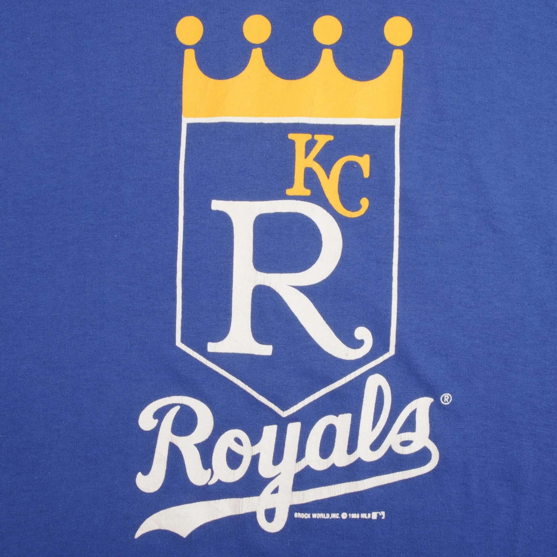 VINTAGE MLB KANSAS CITY ROYALS 1988 TEE SHIRT SIZE XL MADE IN USA