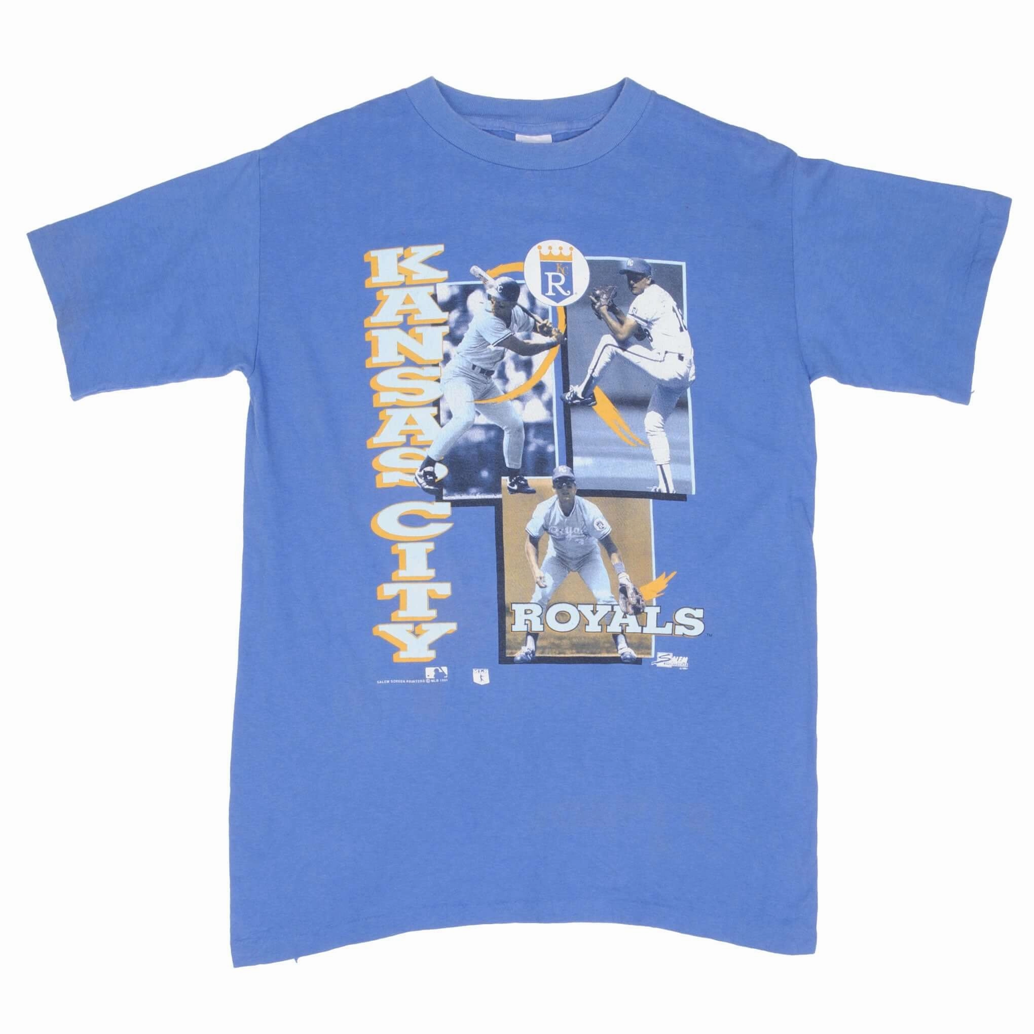 VINTAGE MLB KANSAS CITY ROYALS 1991 TEE SHIRT SIZE MEDIUM