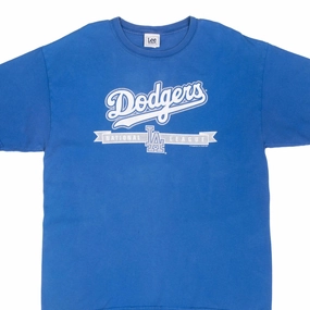 VINTAGE MLB LOS ANGELES DODGERS BLUE TEE SHIRT 2007 LARGE