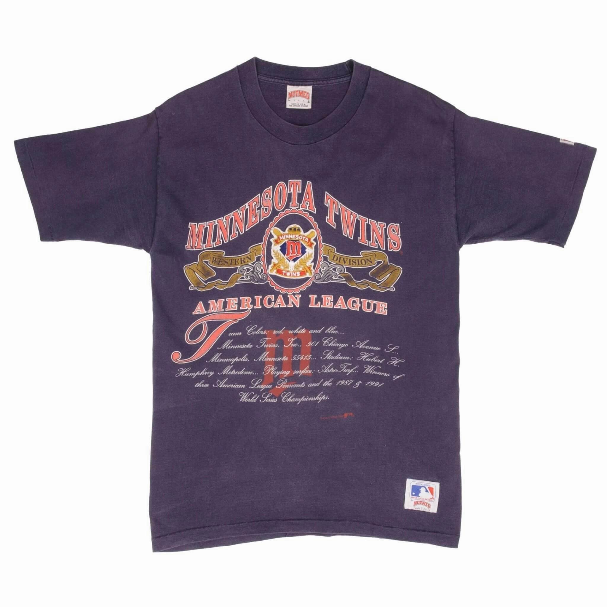 VINTAGE MLB MINNESOTA TWINS TEE SHIRT 1992 SIZE MEDIUM MADE IN USA
