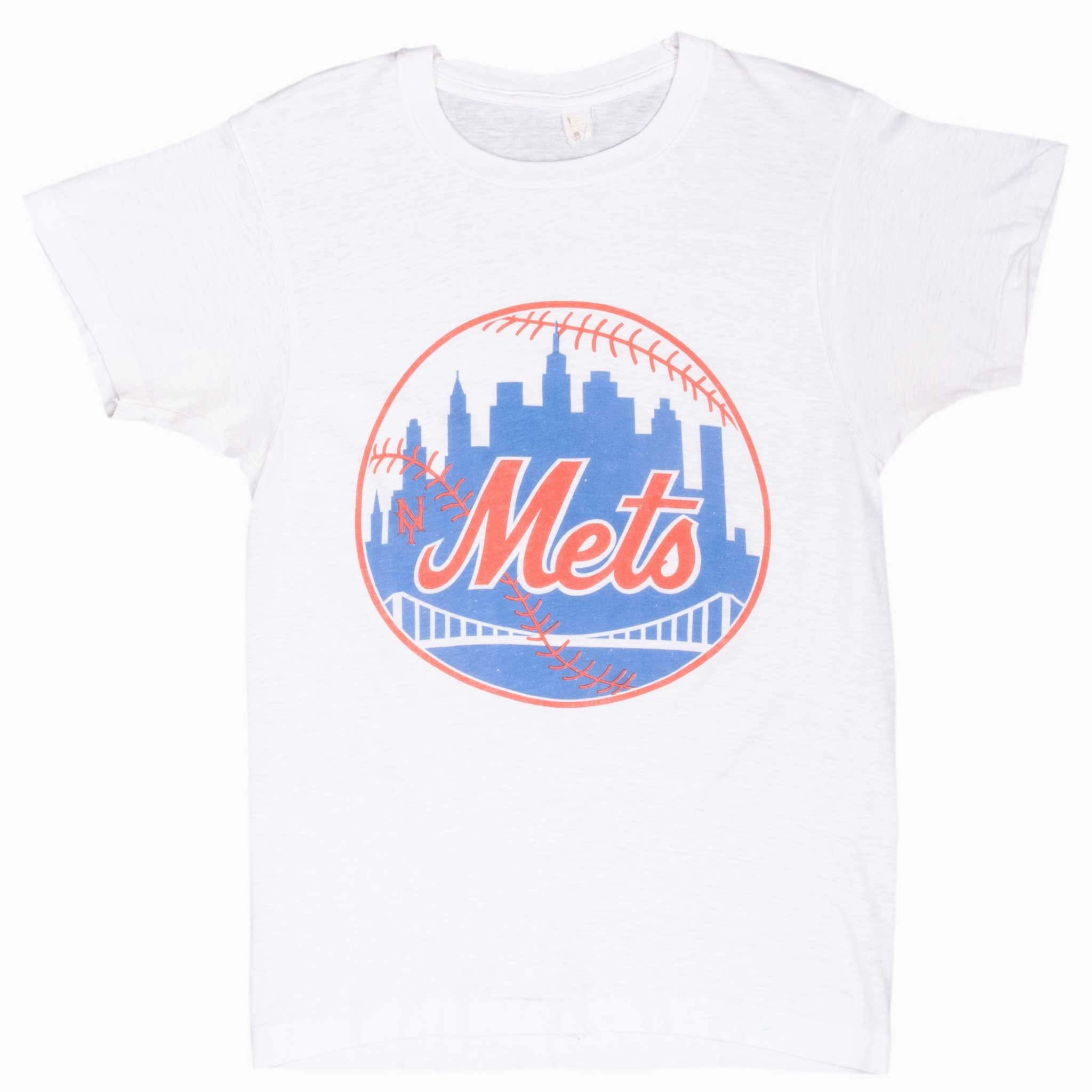 VINTAGE MLB NEW YORK METS TEE SHIRT 1980S XS MADE IN USA
