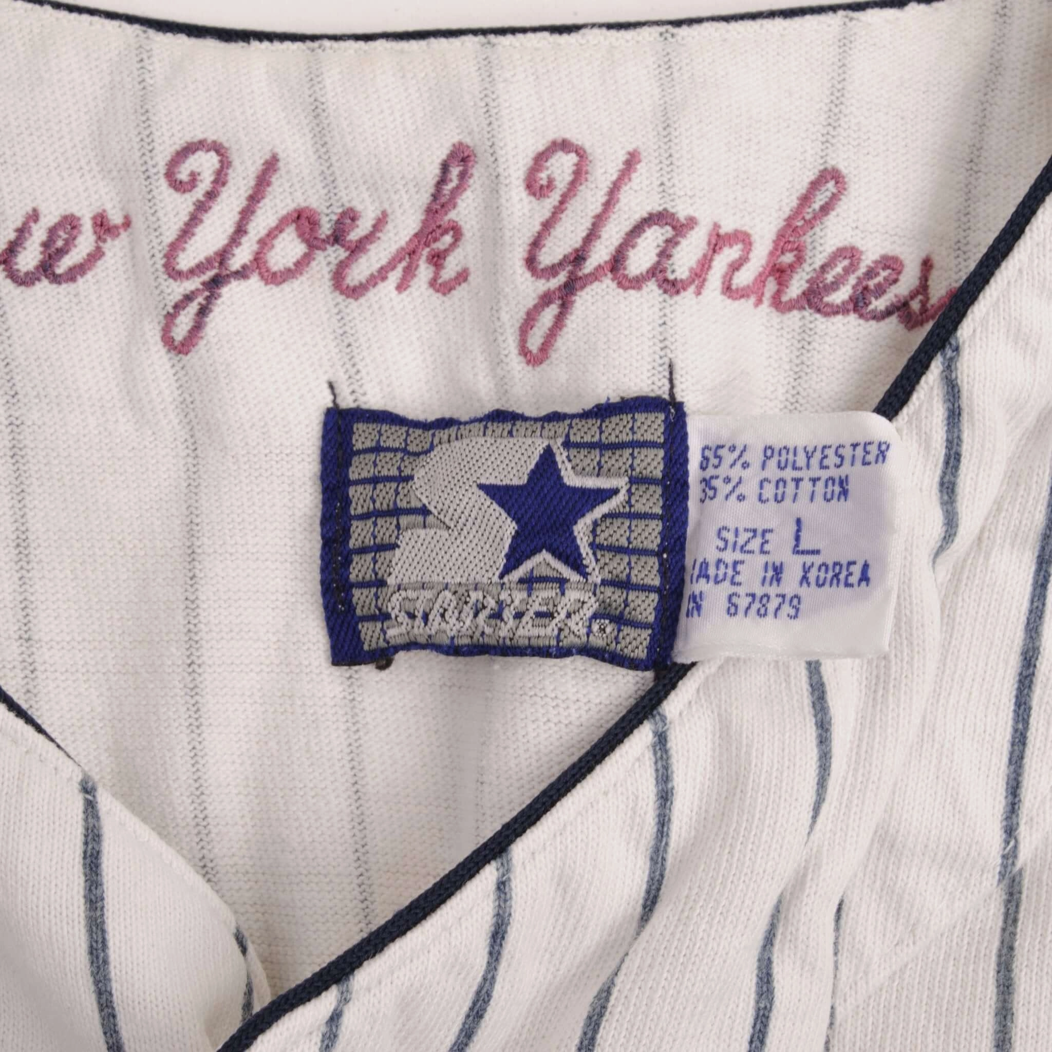 VINTAGE MLB NEW YORK YANKEES COOPERSTOWN COLLECTION 1990S STARTER JERSEY LARGE