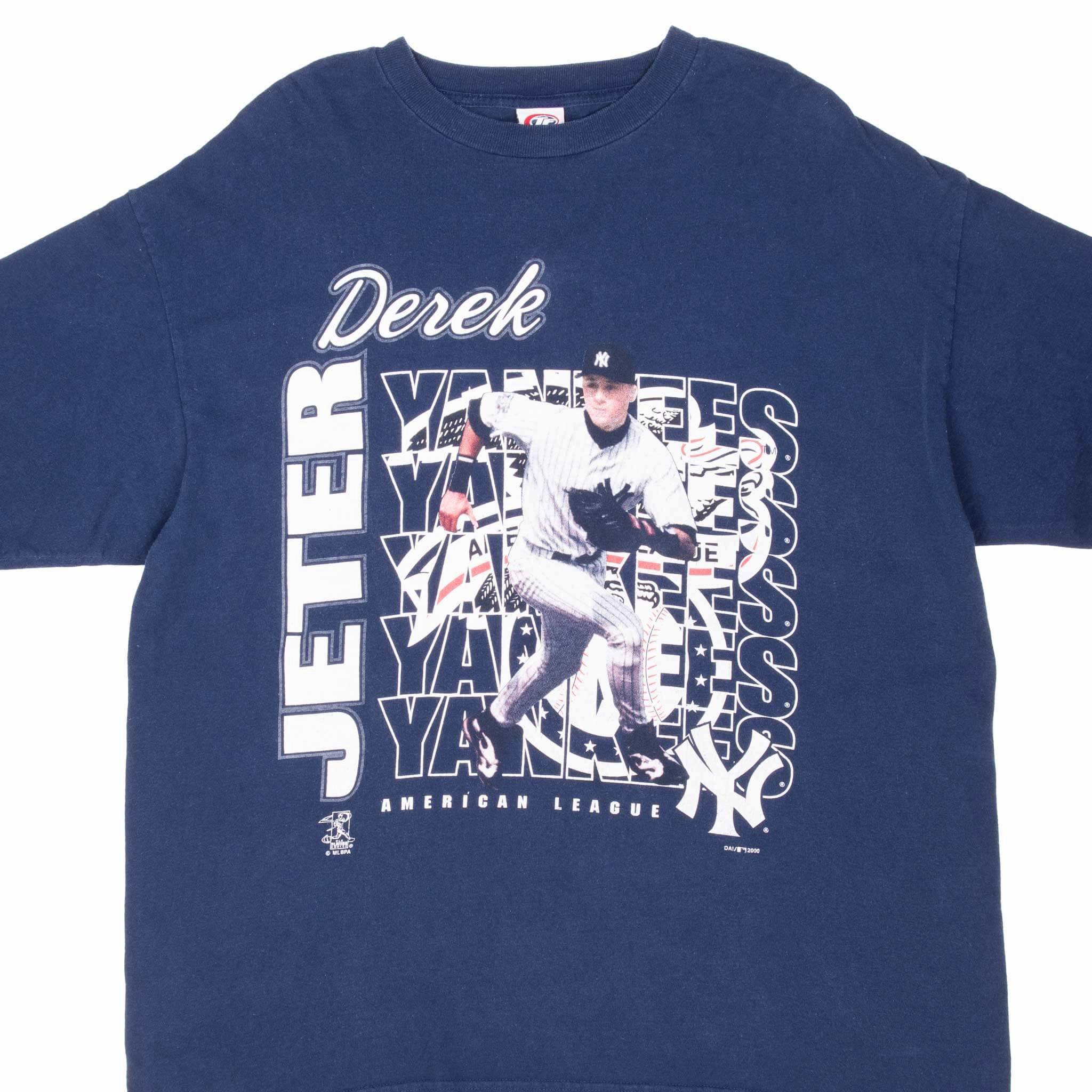 VINTAGE MLB NEW YORK YANKEES DEREK JETER 2000 TEE SHIRT XL
