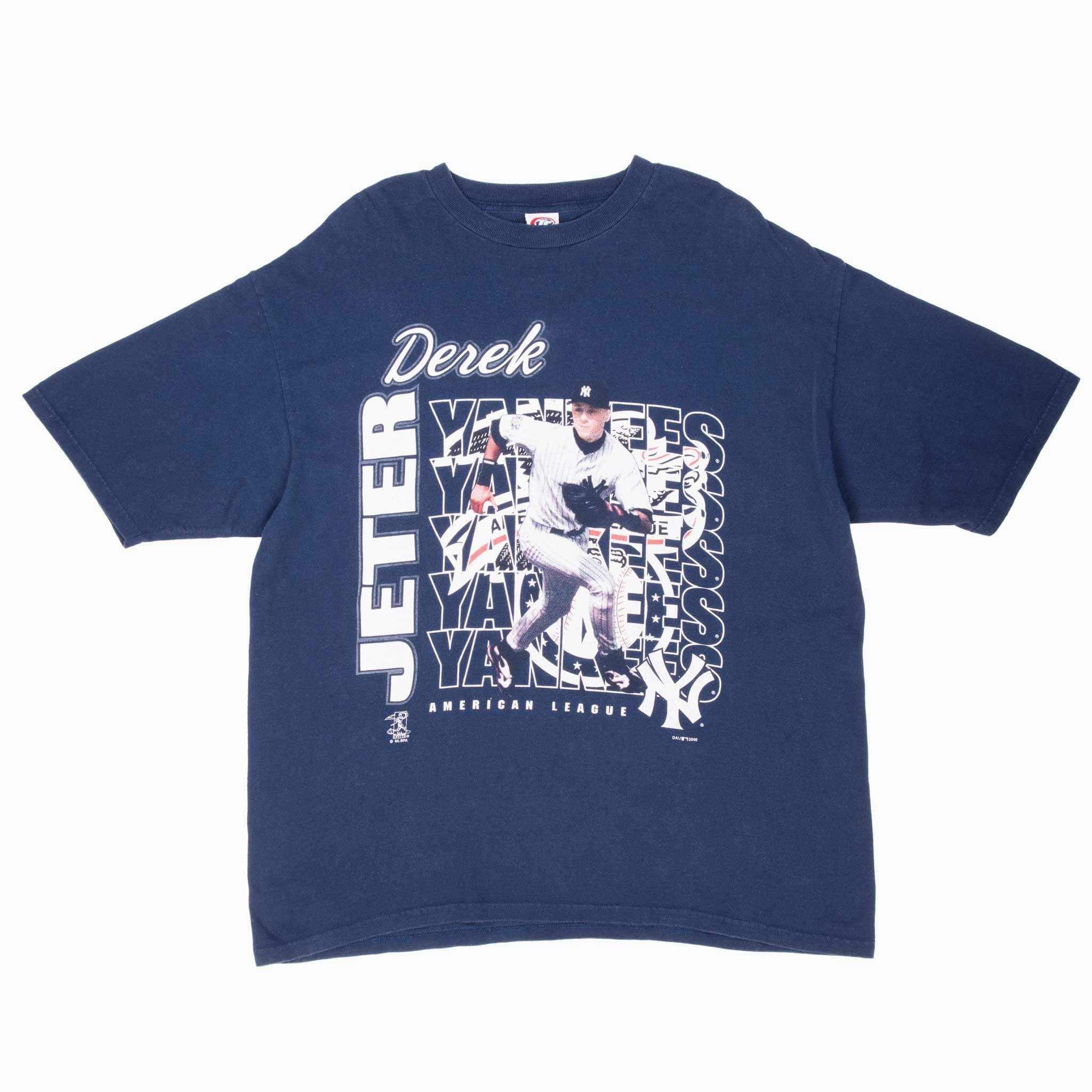VINTAGE MLB NEW YORK YANKEES DEREK JETER 2000 TEE SHIRT XL