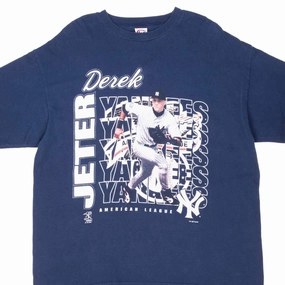 VINTAGE MLB NEW YORK YANKEES DEREK JETER 2000 TEE SHIRT XL