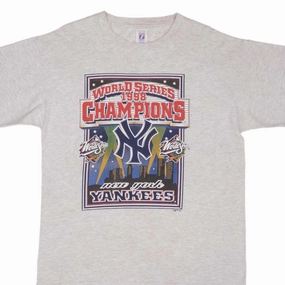 VINTAGE MLB NEW YORK YANKEES WORLD SERIES CHAMPIONS 1998 TEE SHIRT SIZE LARGE