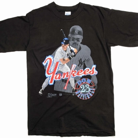 VINTAGE MLB NY YANKEES DON MATTINGLY TEE SHIRT 1989 SIZE MEDIUM MADE IN USA