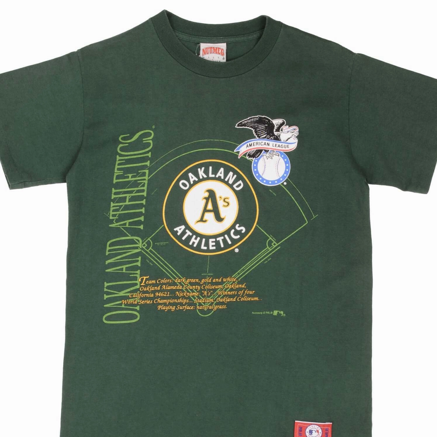 VINTAGE MLB OAKLAND ATHLETICS 1990S TEE SHIRT SIZE SMALL MADE IN USA