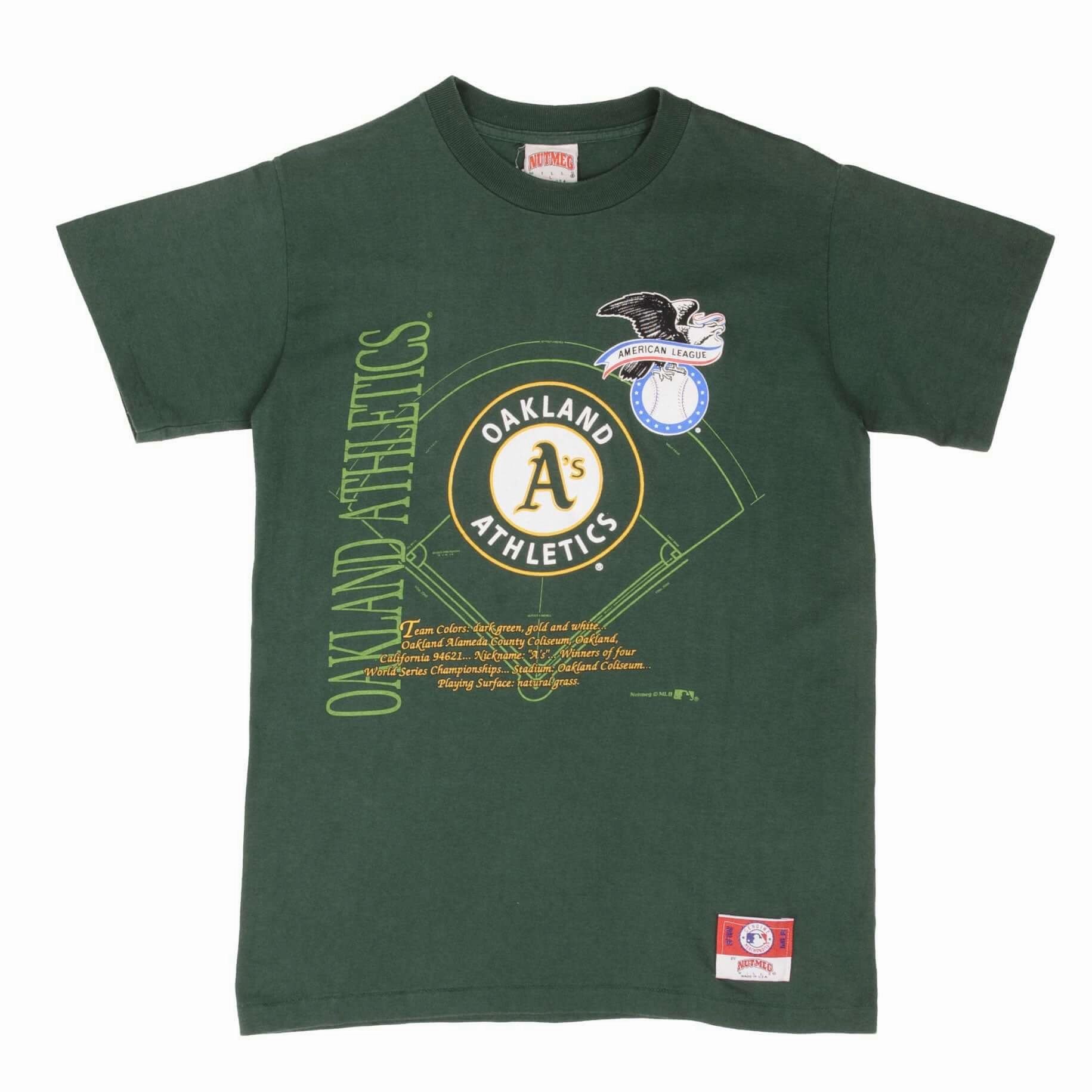 VINTAGE MLB OAKLAND ATHLETICS 1990S TEE SHIRT SIZE SMALL MADE IN USA