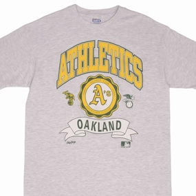 VINTAGE MLB OAKLAND ATHLETICS 1991 TEE SHIRT SIZE LARGE MADE IN USA