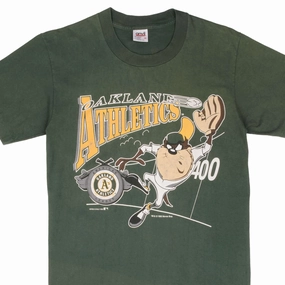 VINTAGE MLB OAKLAND ATHLETICS LOONEY TUNES TAZ 1993 TEE SHIRT MEDIUM MADE IN USA