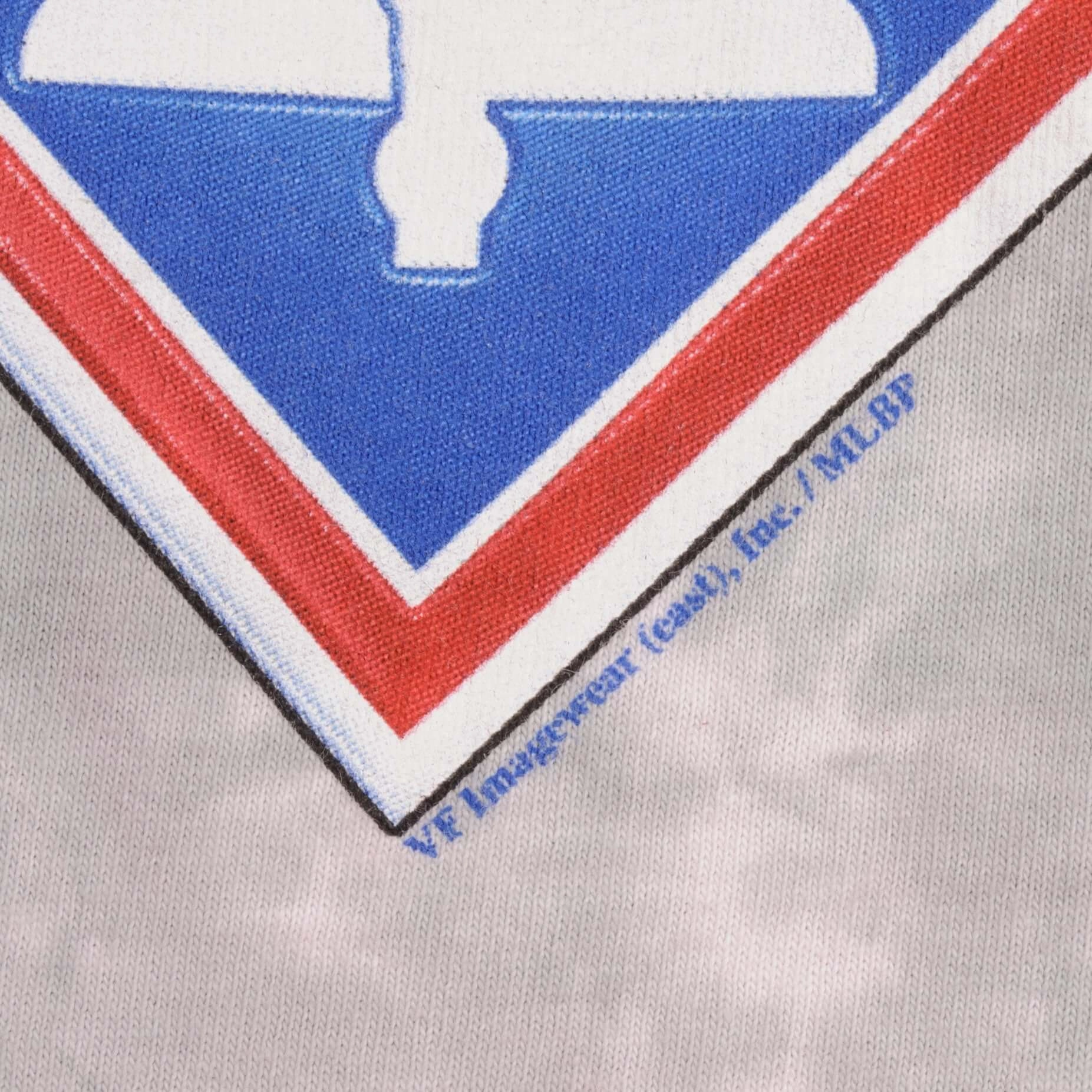 VINTAGE MLB PHILADELPHIA PHILLIES LIQUID BLUE TEE SHIRT 1990S MEDIUM MADE IN USA