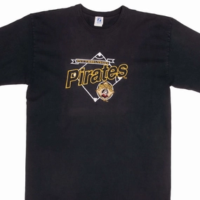 VINTAGE MLB PITTSBURGH PIRATES EMBROIDERED TEE SHIRT 1990S LARGE MADE IN USA