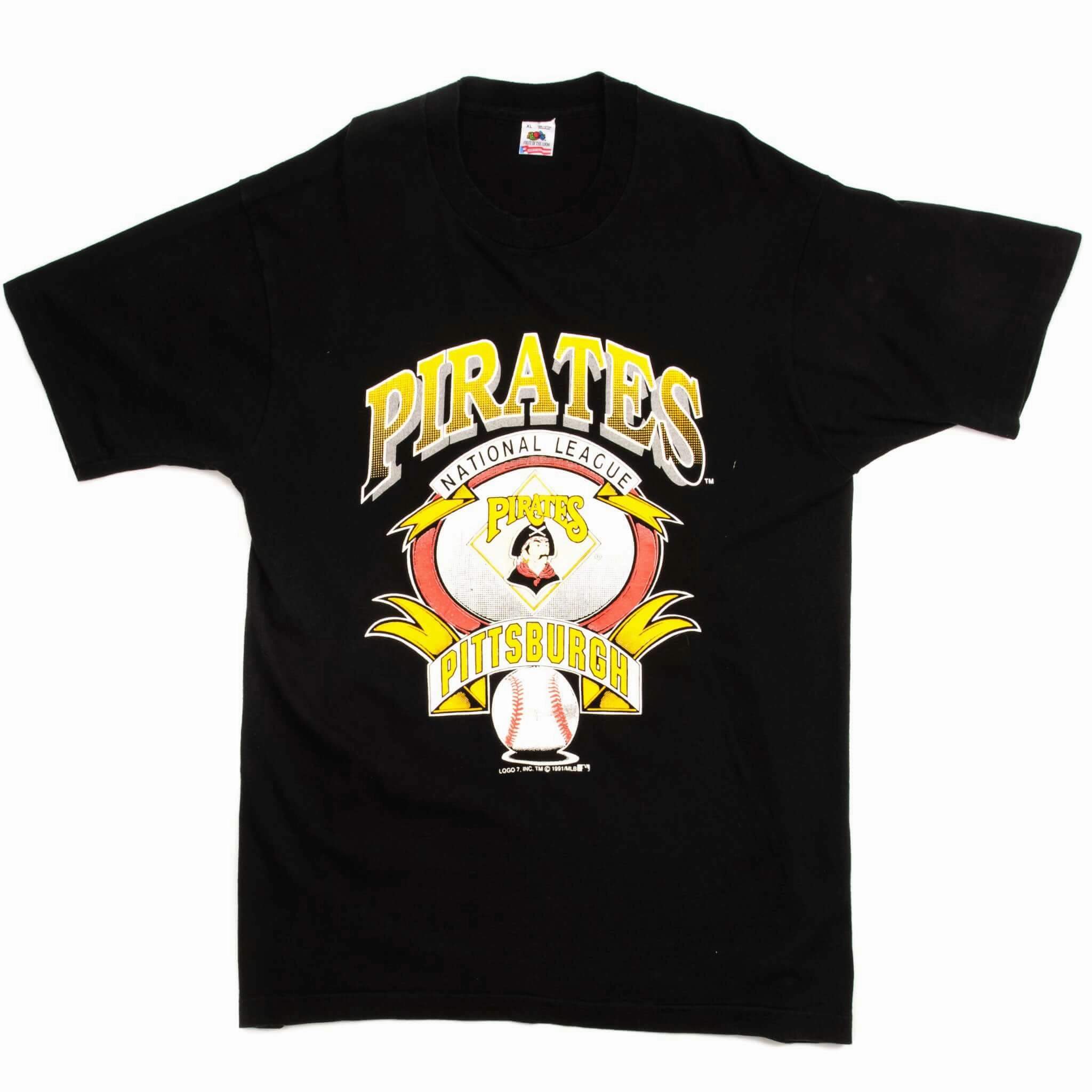 VINTAGE MLB PITTSBURGH PIRATES TEE SHIRT 1991 SIZE LARGE MADE IN USA
