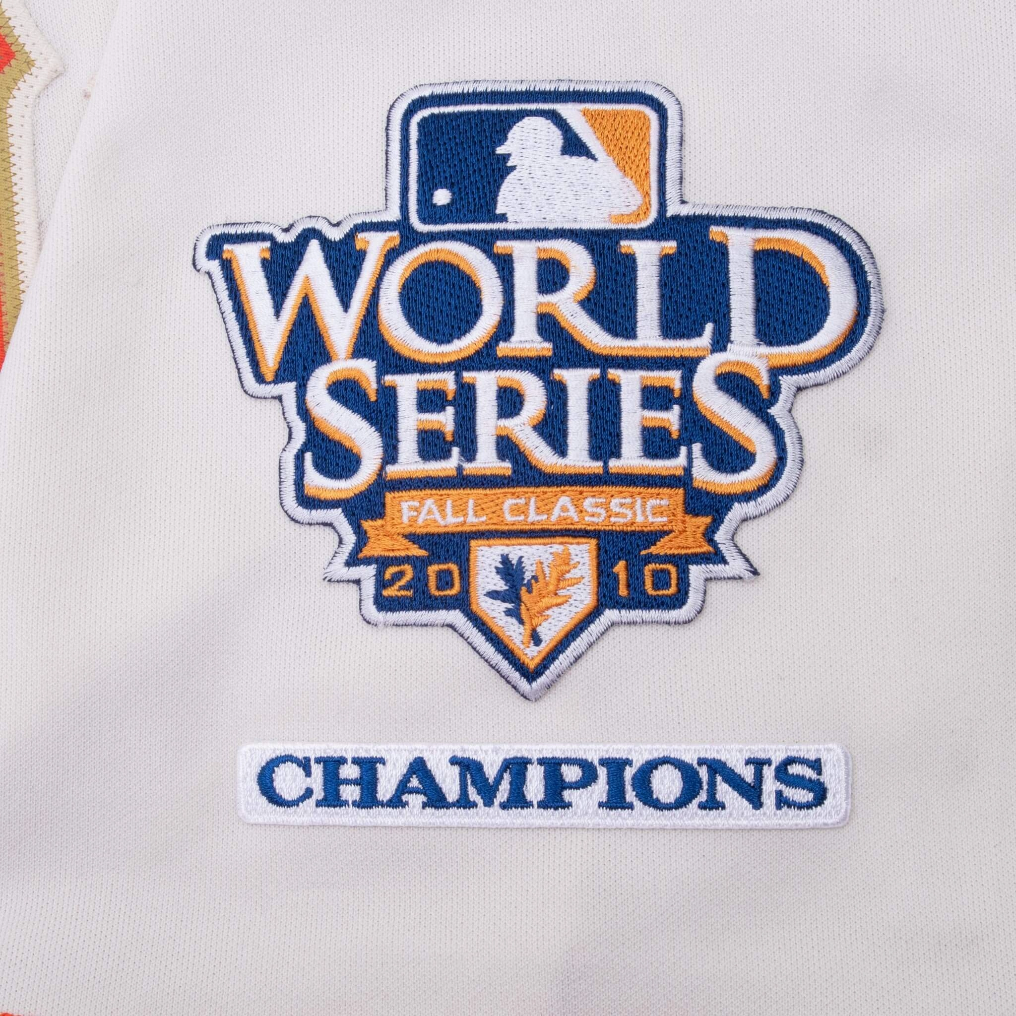 VINTAGE MLB SAN FRANCISCO GIANTS WORLD SERIES 2010 MAJESTIC JERSEY 2XL MADE IN USA