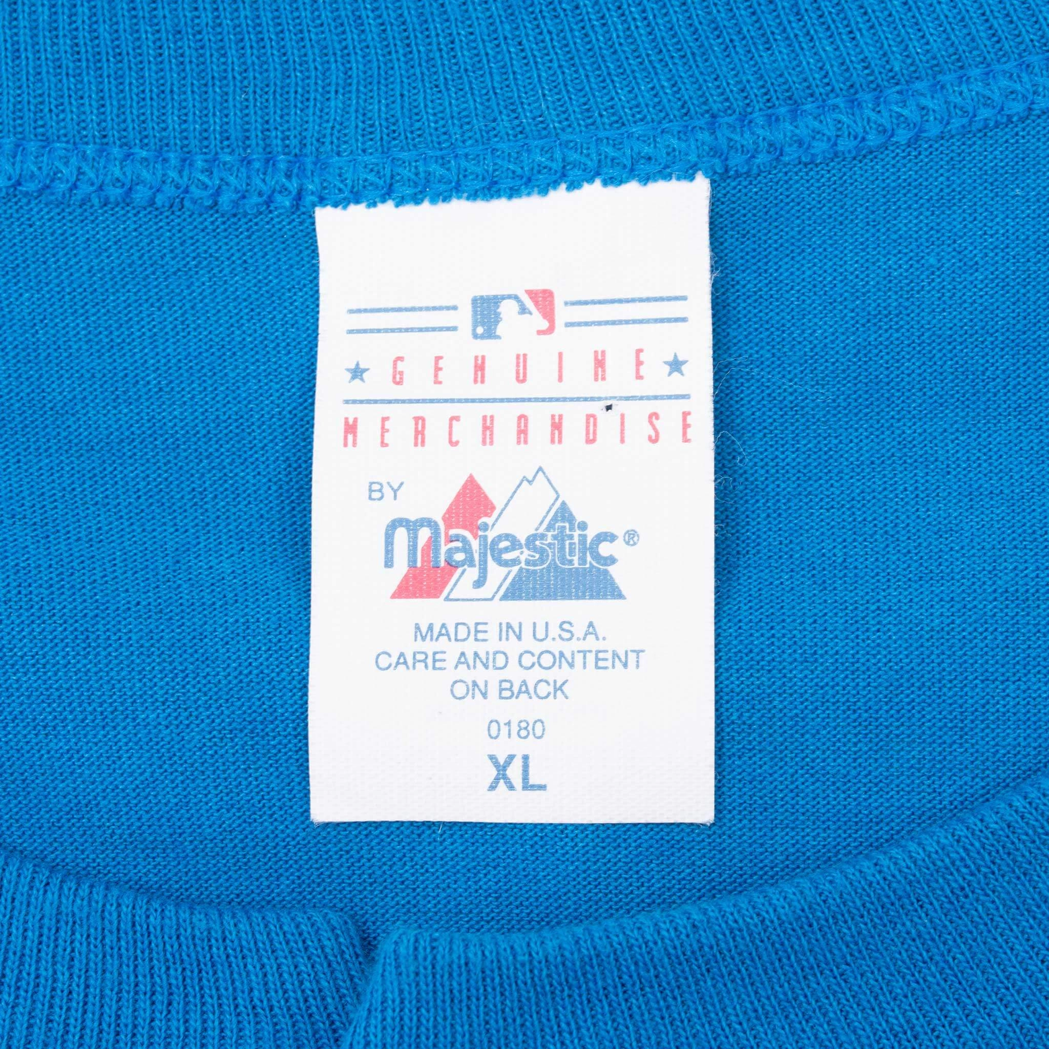 VINTAGE MLB TAMPA BAY RAYS HENLEY TEE SHIRT 1990S XL MADE IN USA