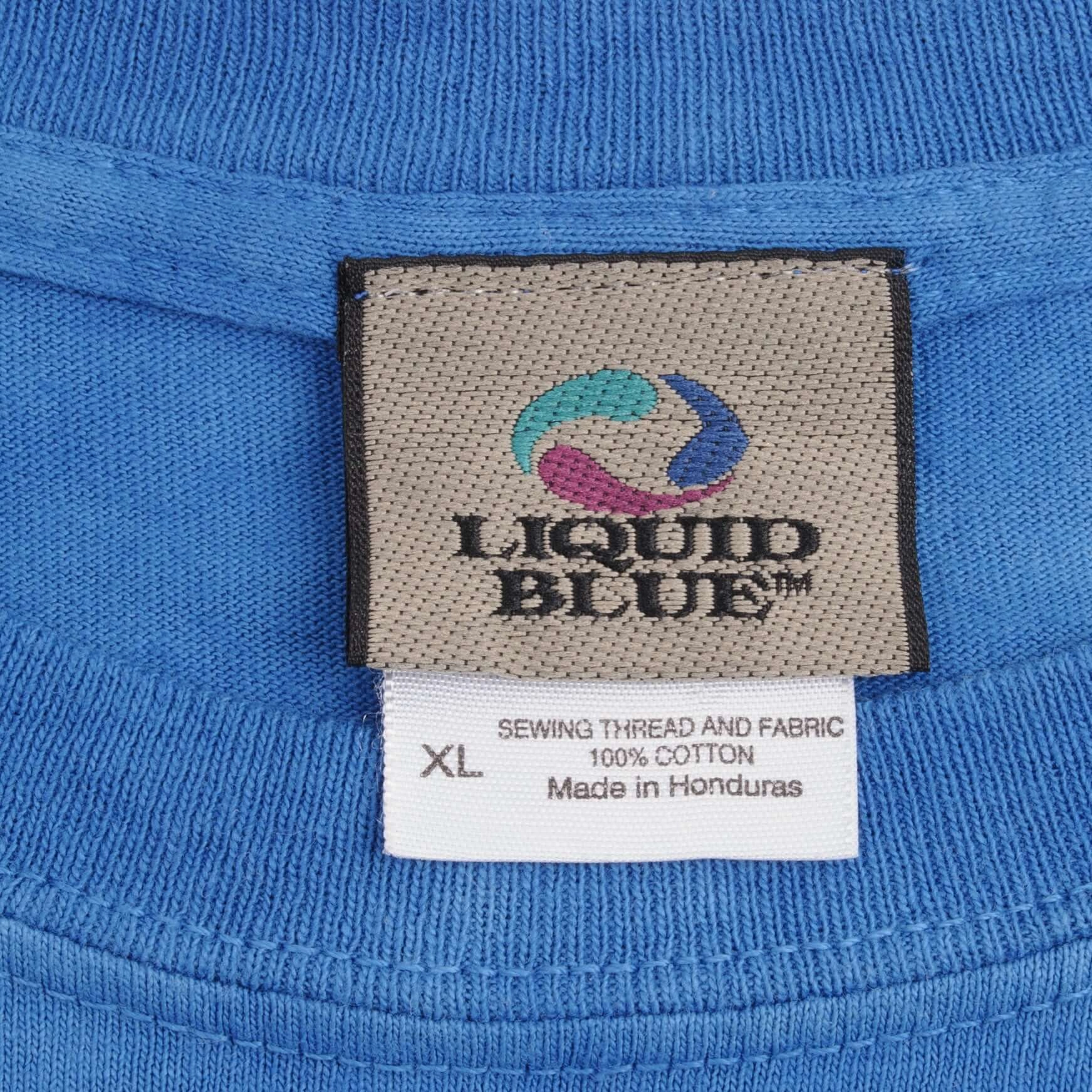 VINTAGE MLB TIE DYE CHICAGO CUBS LIQUID BLUE TEE SHIRT SIZE XL