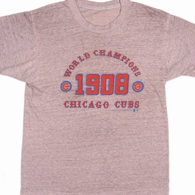 VINTAGE MLB WORLD CHAMPIONS CHICAGO CUBS TEE SHIRT 1988 SIZE MEDIUM MADE IN USA