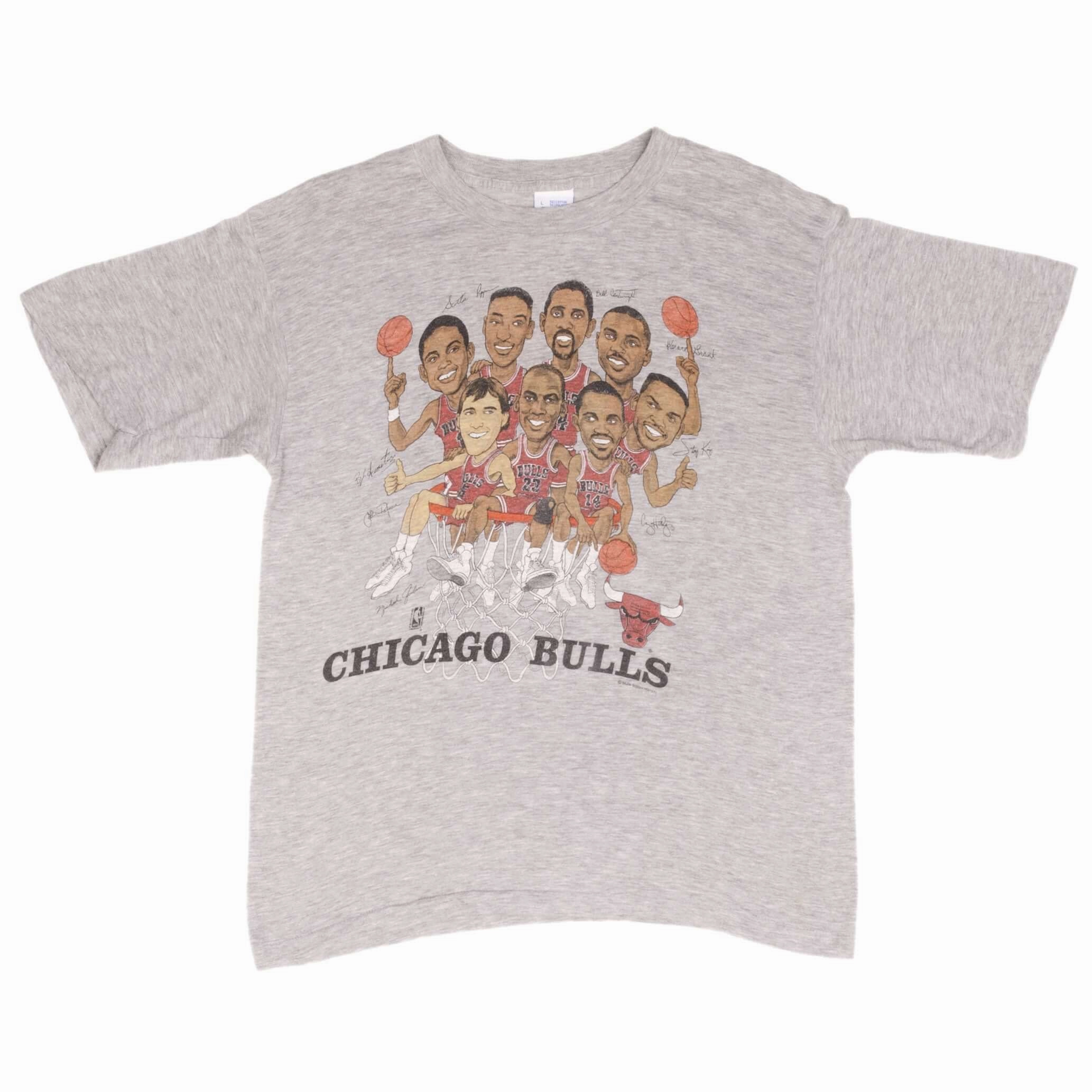 VINTAGE NBA CHICAGO BULLS HOOPLA 1980S TEE SHIRT SIZE MEDIUM MADE IN USA