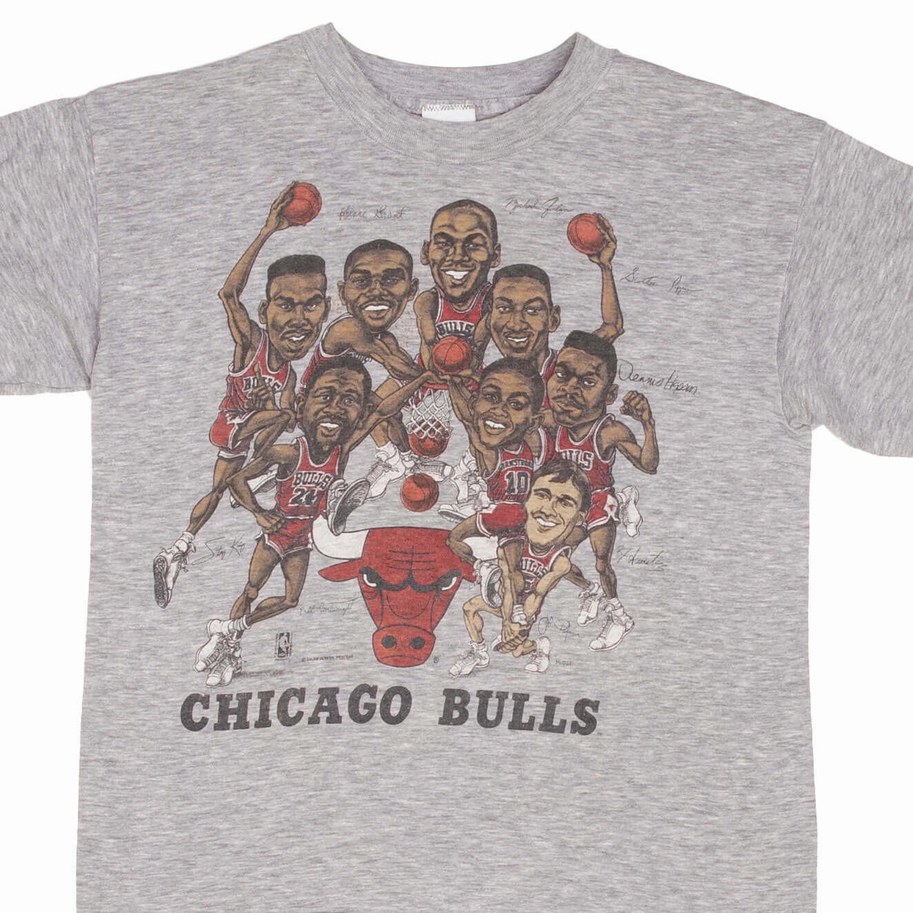 VINTAGE NBA CHICAGO BULLS SLAM DUNK EARLY 1990S TEE SHIRT SIZE SMALL MADE IN USA