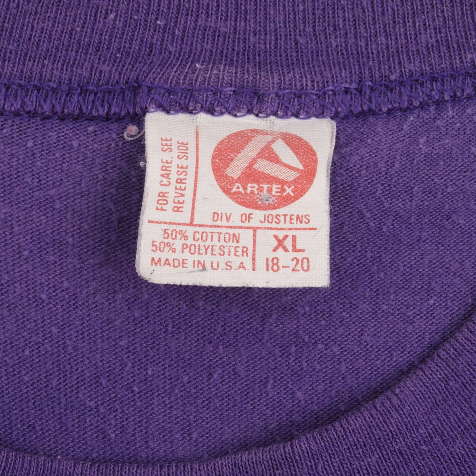 VINTAGE NBA LOS ANGELES LAKERS ARTEX TEE SHIRT 1980S SIZE SMALL MADE IN USA