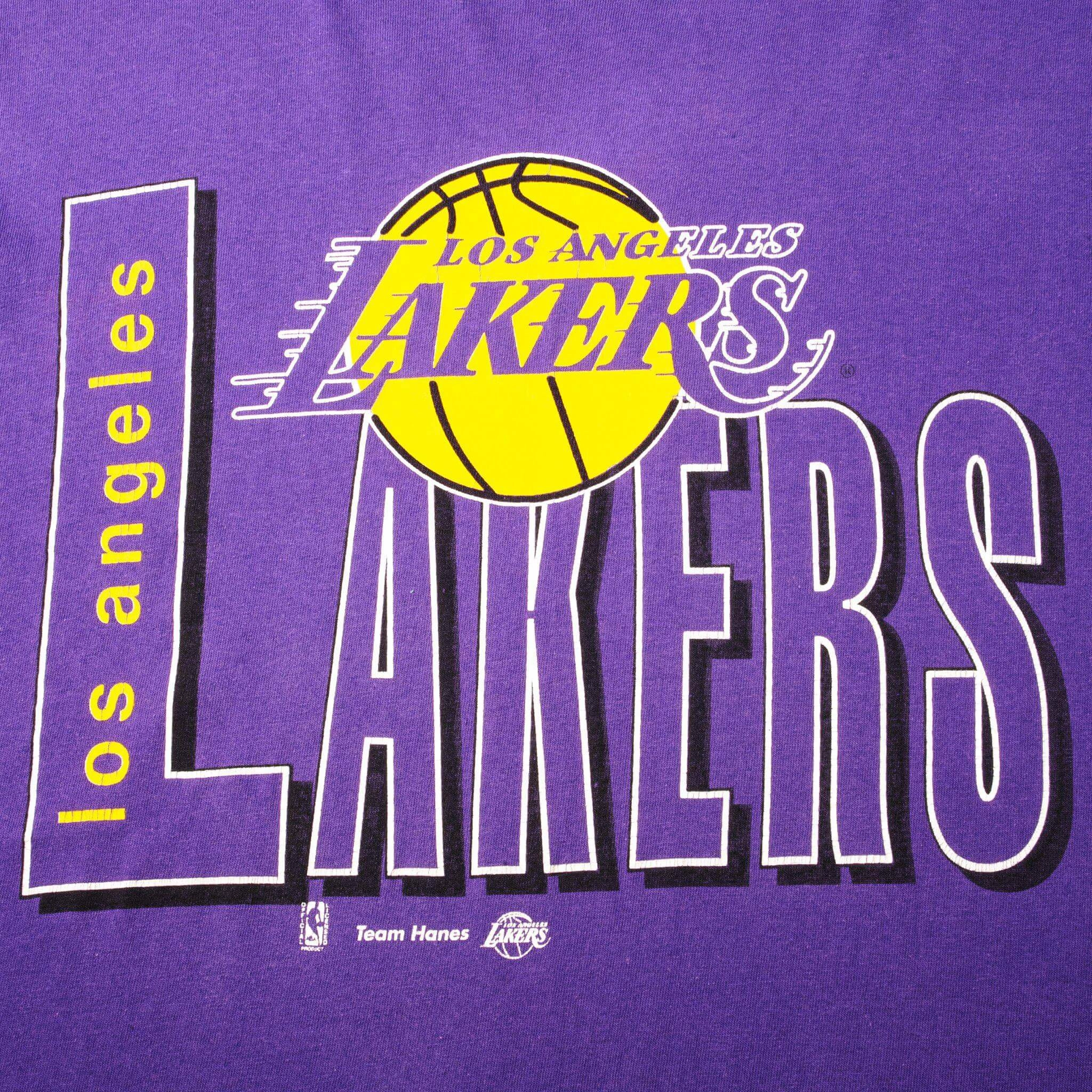VINTAGE NBA LOS ANGELES LAKERS TEE SHIRT SIZE MEDIUM MADE IN USA