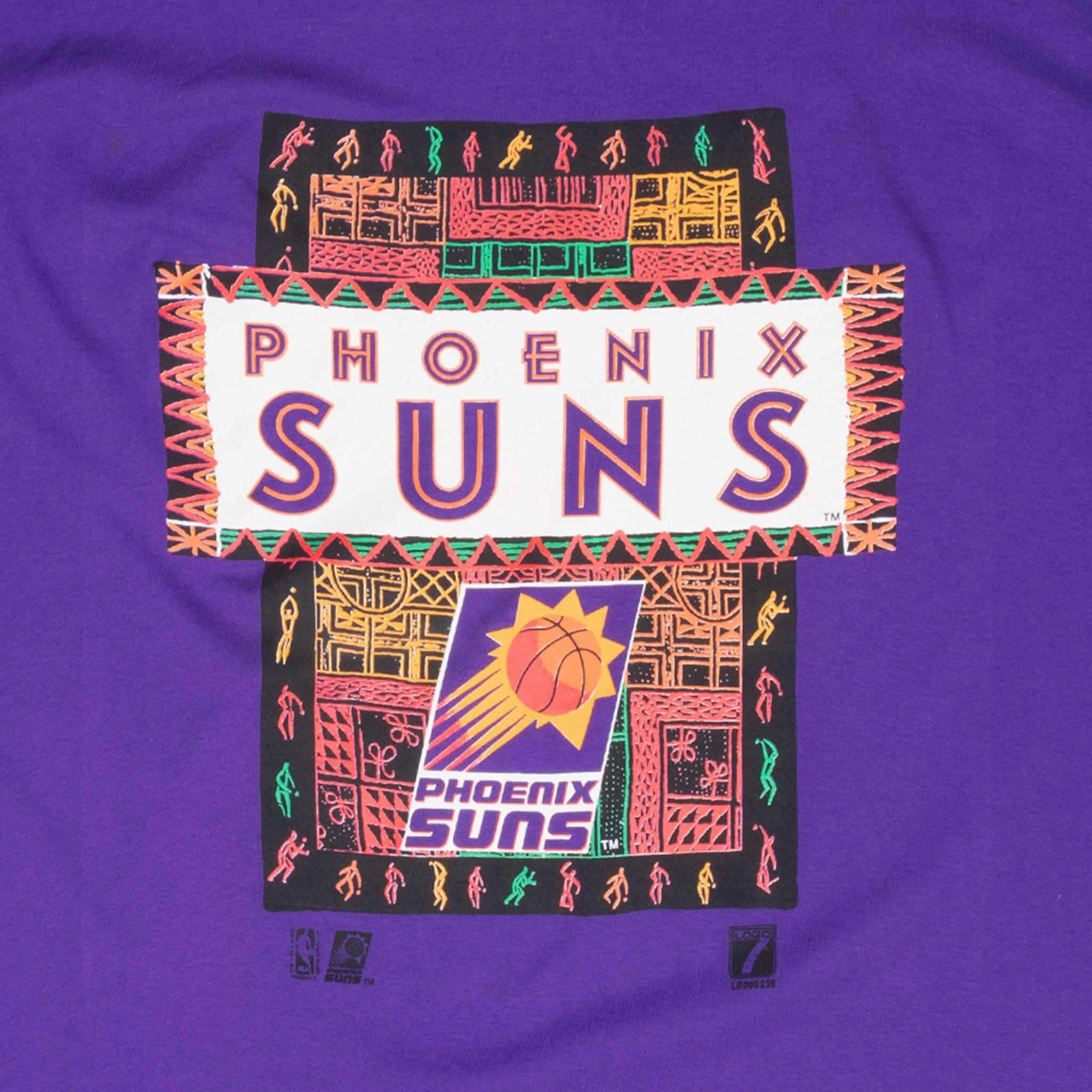 VINTAGE NBA PHOENIX SUNS 1990S PURPLE TEE SHIRT 2XL MADE IN USA