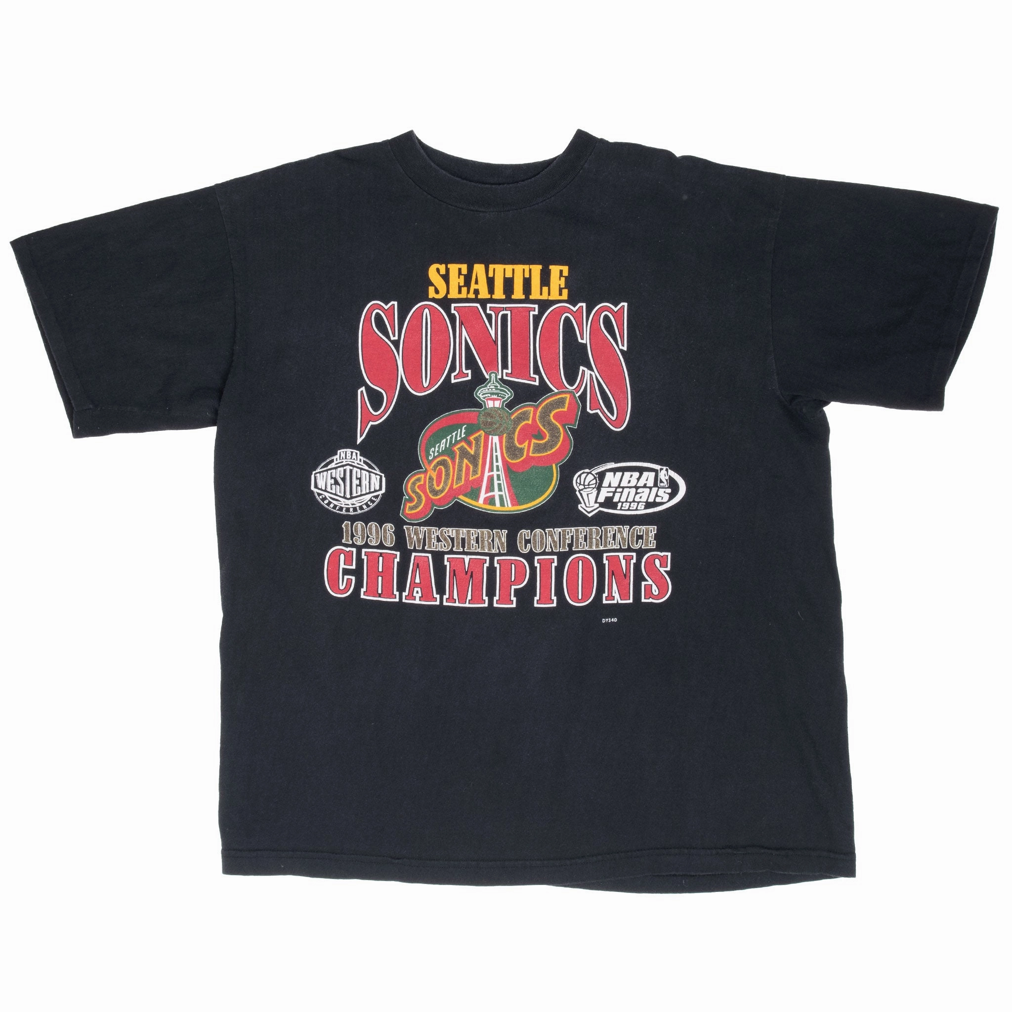 VINTAGE NBA SEATTLE SONICS WESTERN CHAMPIONS 1996 TEE SHIRT XL