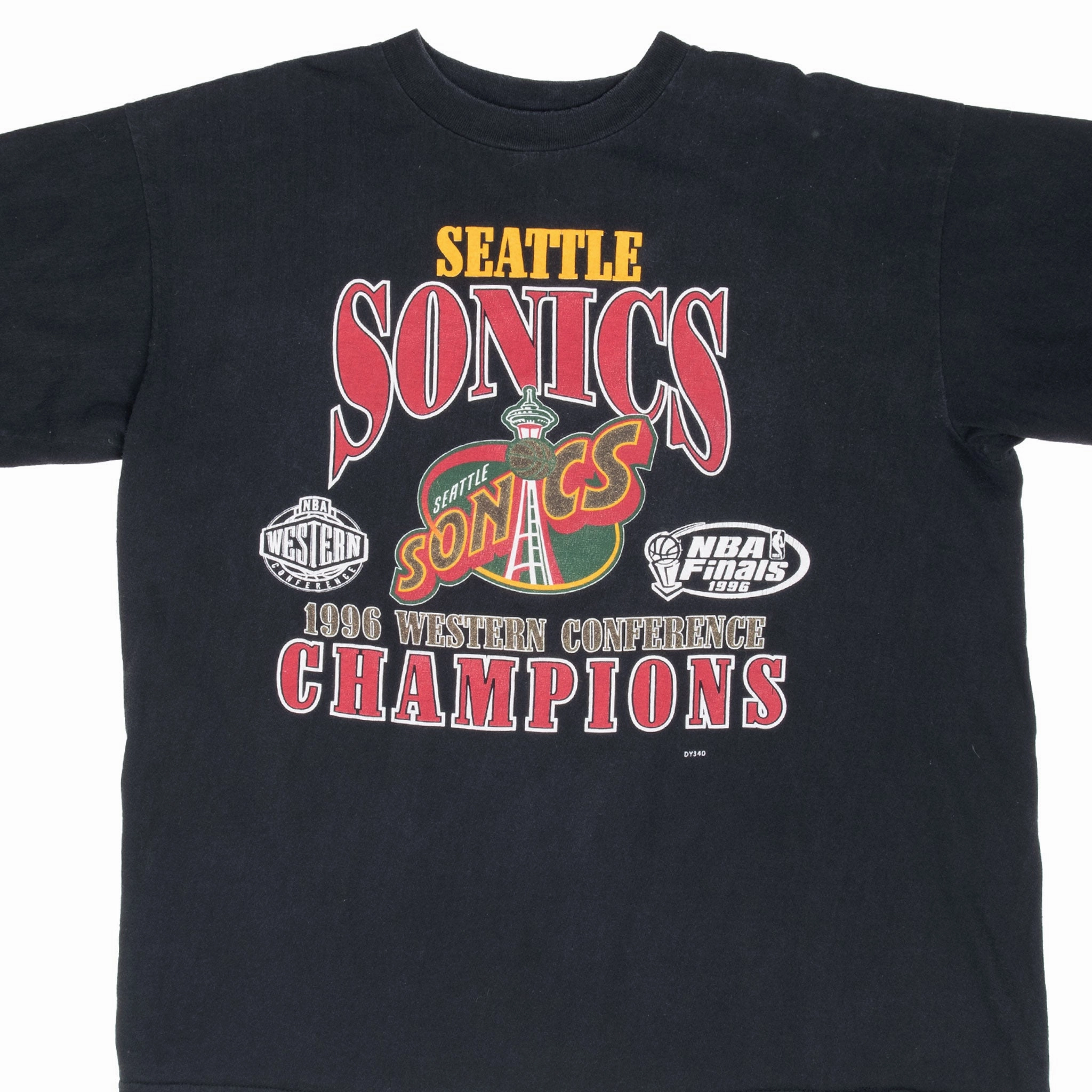VINTAGE NBA SEATTLE SONICS WESTERN CHAMPIONS 1996 TEE SHIRT XL