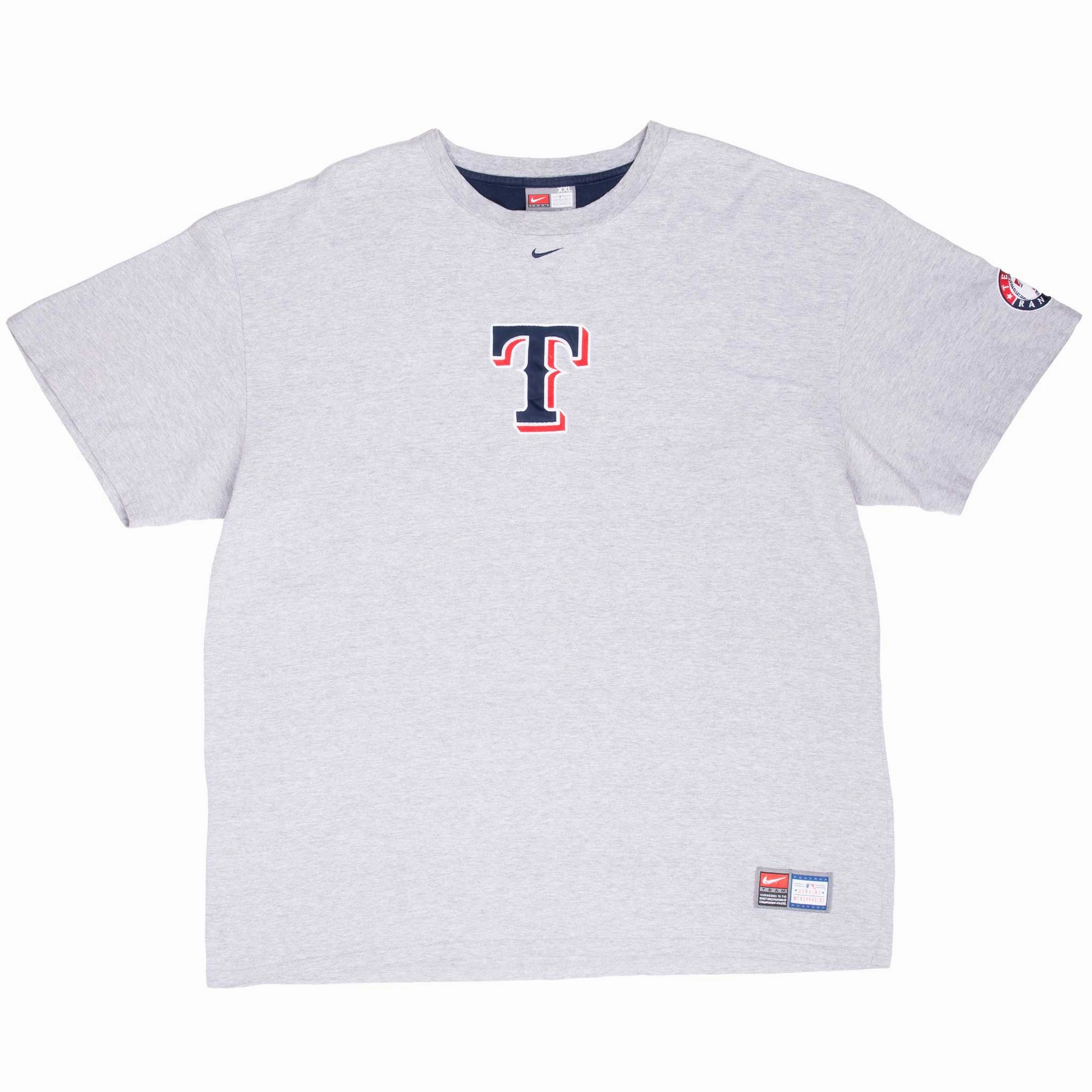 VINTAGE NIKE MLB TEXAS RANGER EMBROIDERED TEE SHIRT 1990S 2XL
