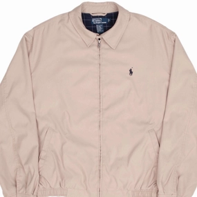VINTAGE POLO RALPH LAUREN BEIGE HARRINGTON GOLF JACKET 1990S SIZE LARGE