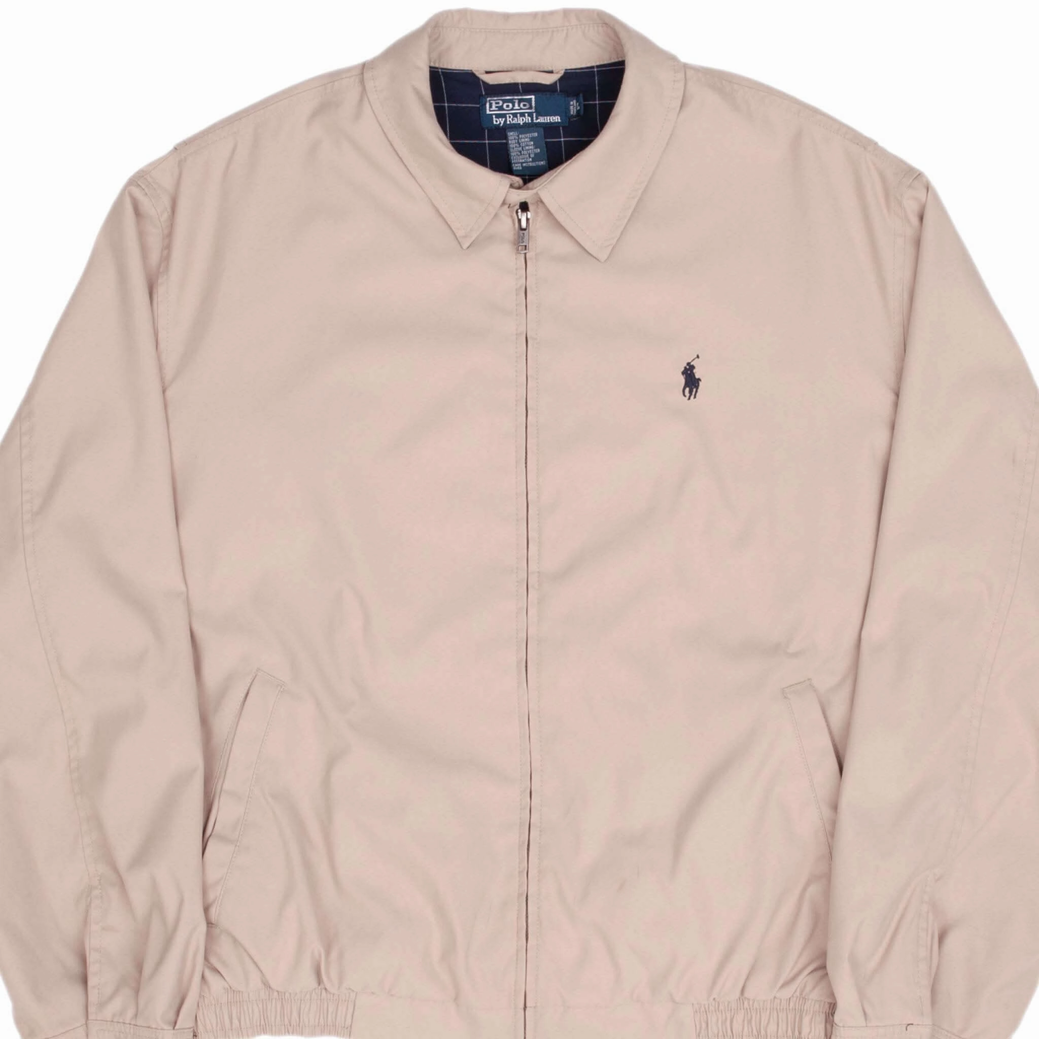 VINTAGE POLO RALPH LAUREN BEIGE HARRINGTON GOLF JACKET 1990S SIZE LARGE