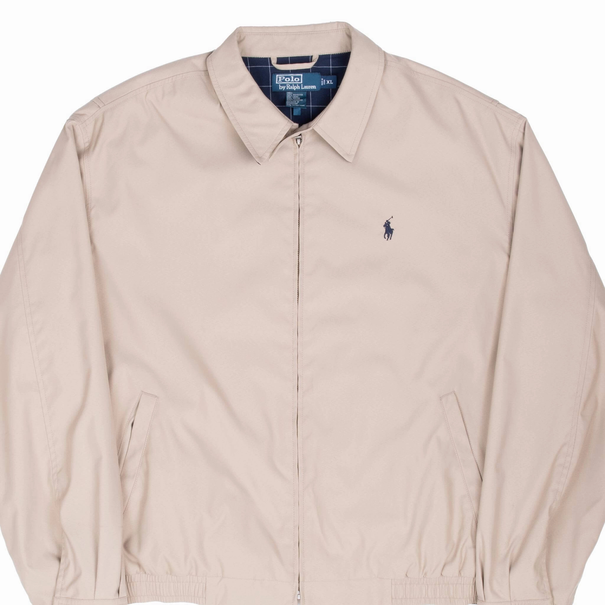 VINTAGE POLO RALPH LAUREN BEIGE HARRINGTON GOLF JACKET 1990S XL
