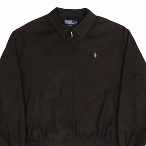 VINTAGE POLO RALPH LAUREN BLACK HARRINGTON GOLF JACKET 1990S SIZE XL