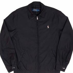 VINTAGE POLO RALPH LAUREN BLACK HARRINGTON GOLF JACKET SMALL