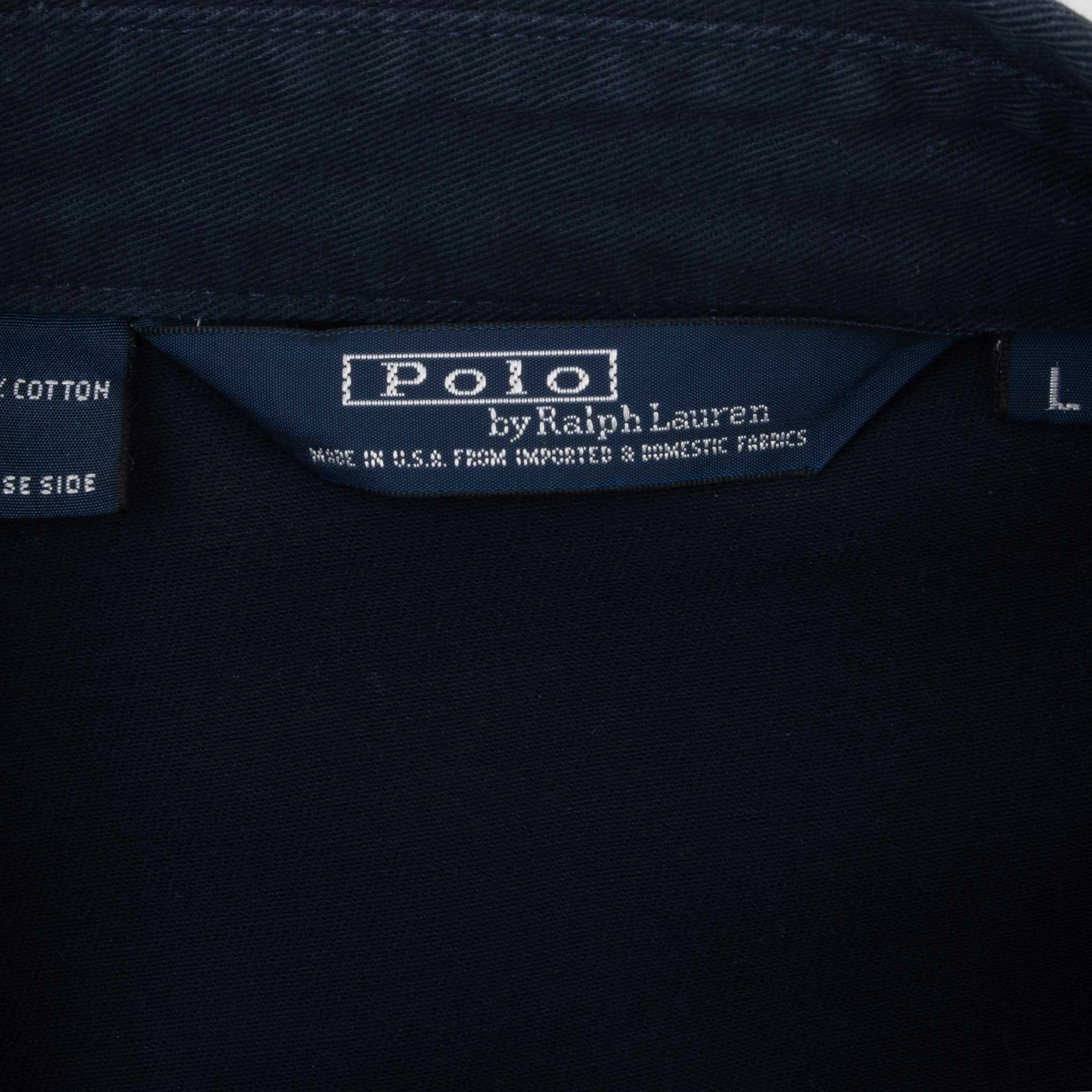 VINTAGE POLO RALPH LAUREN BLUE HARRINGTON GOLF JACKET 1990S LARGE MADE IN USA