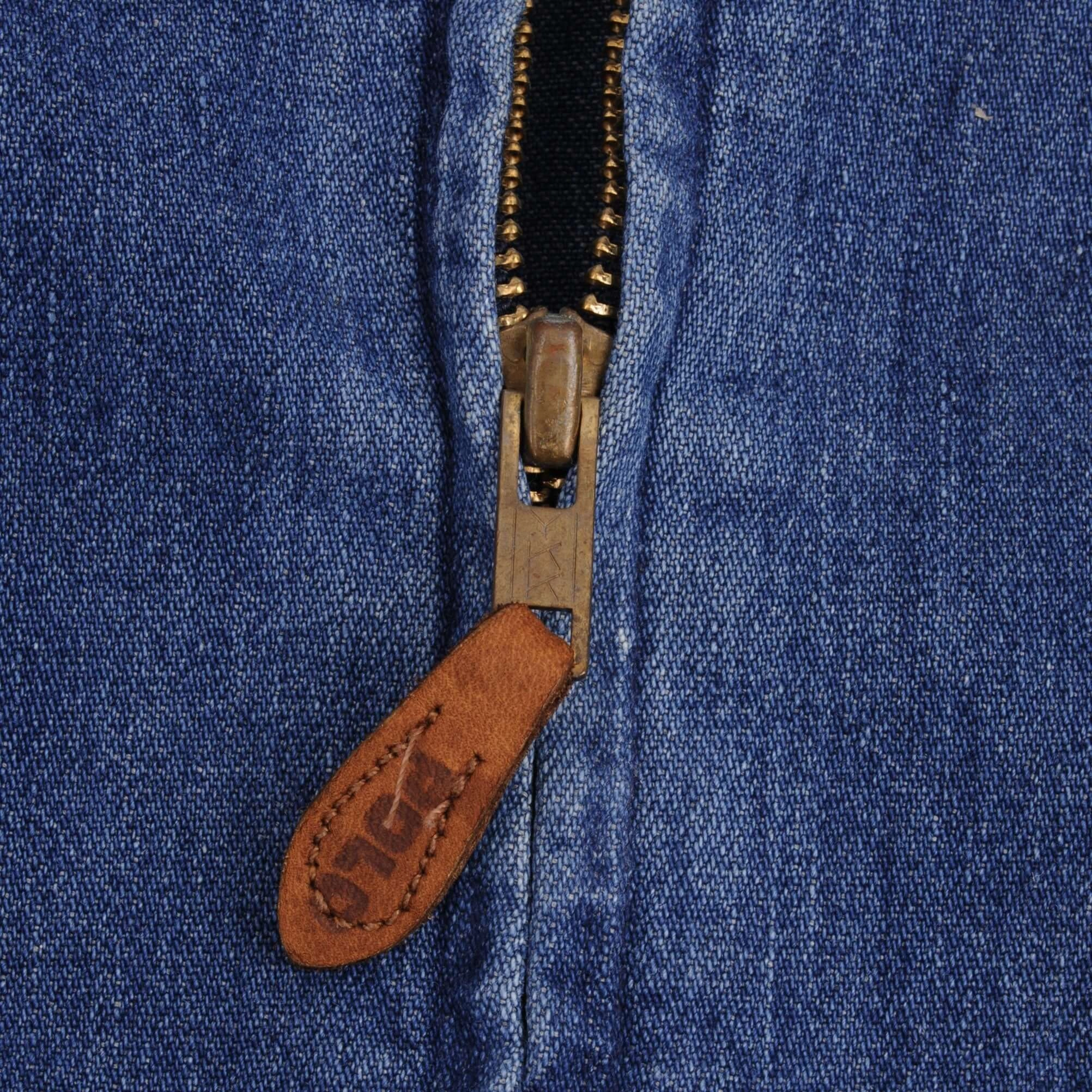 VINTAGE POLO RALPH LAUREN DENIM HARRINGTON JACKET SIZE XL MADE IN USA 1980s