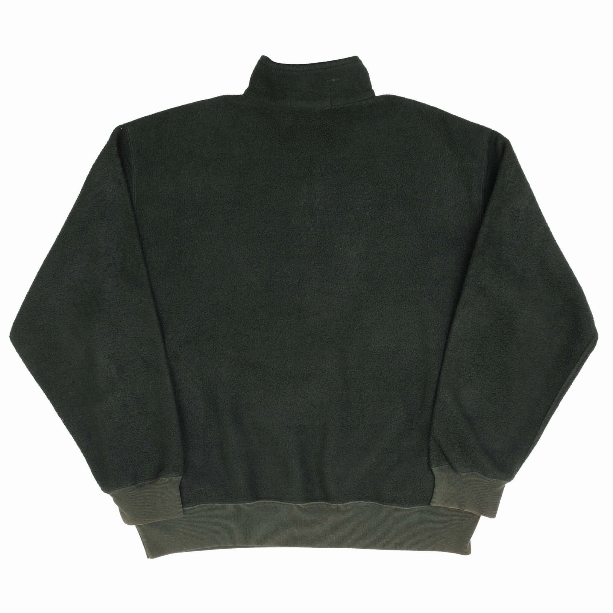 VINTAGE POLO RALPH LAUREN GREEN QUARTER ZIP FLEECE PULLOVER JACKET 1990S LARGE