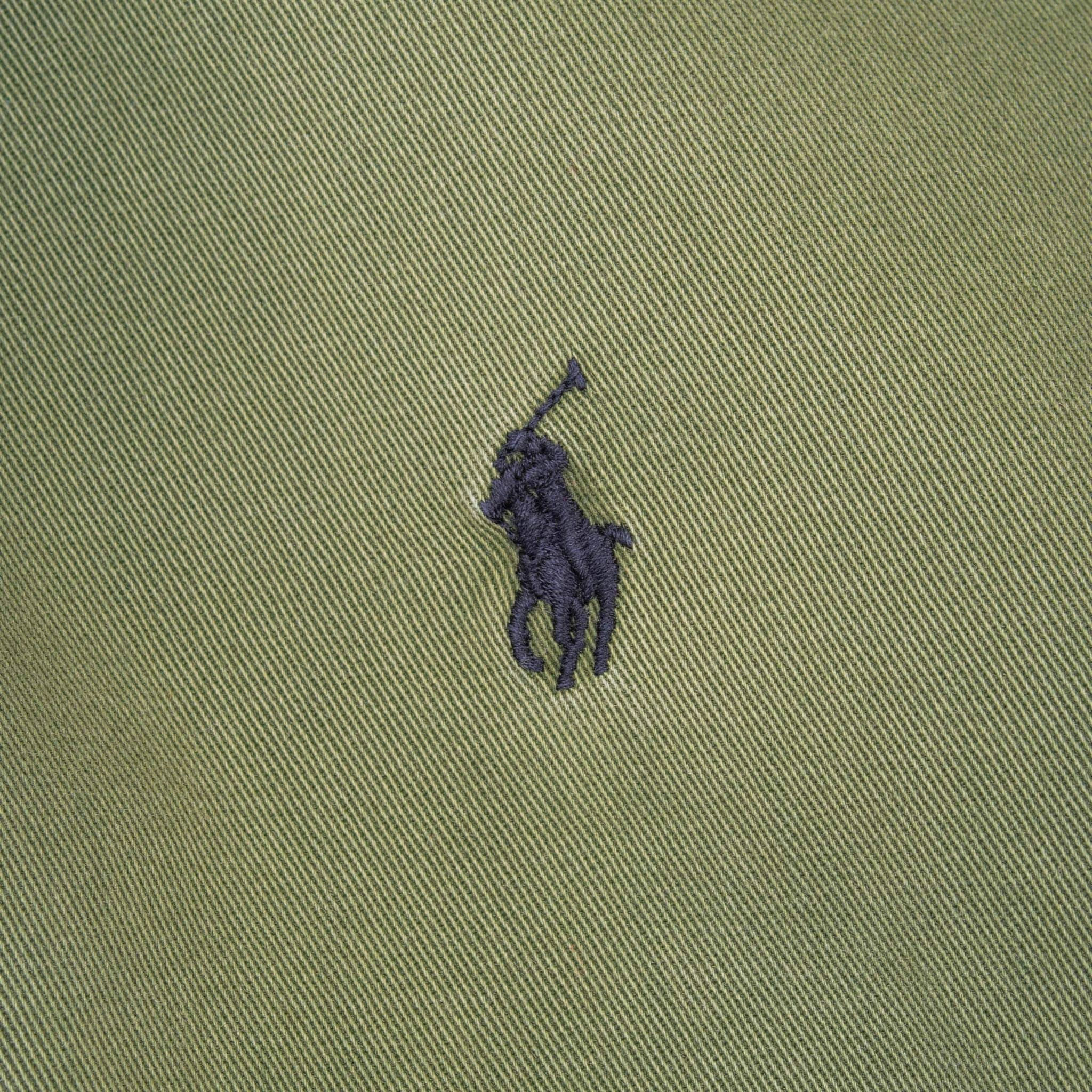 VINTAGE POLO RALPH LAUREN OLIVE GREEN HARRINGTON GOLF JACKET 1990S LARGE
