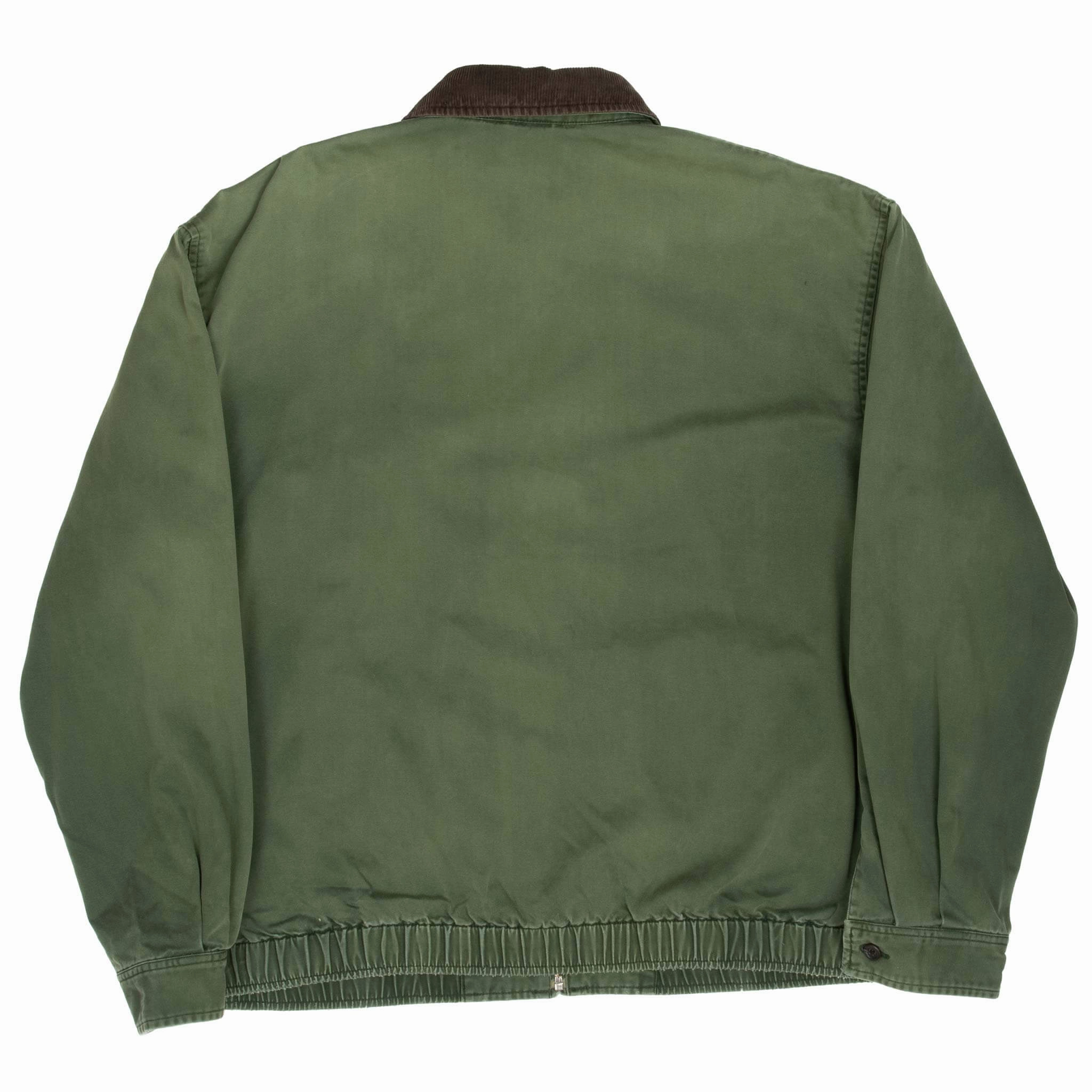 VINTAGE POLO RALPH LAUREN OLIVE GREEN HARRINGTON GOLF JACKET 1990S LARGE