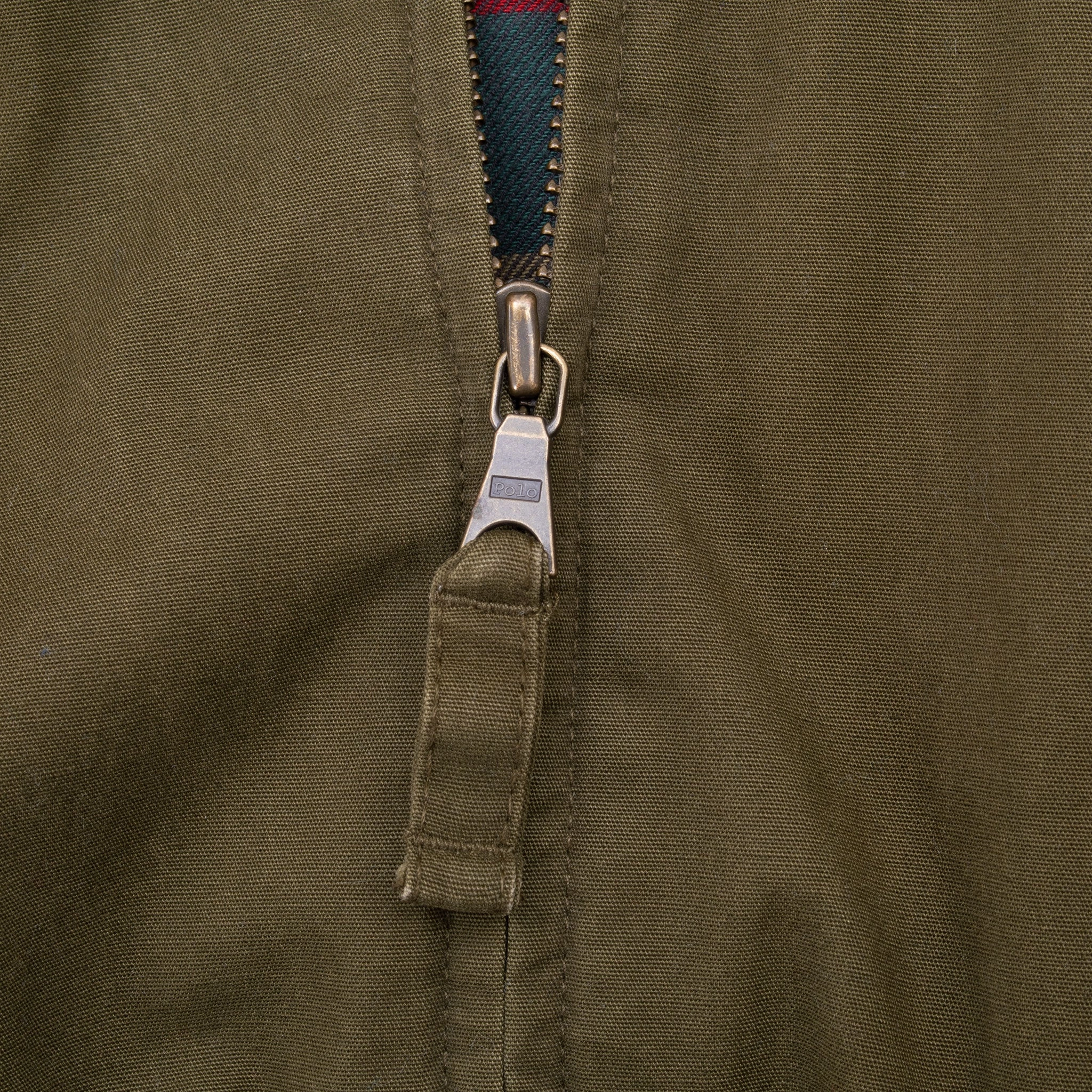 VINTAGE POLO RALPH LAUREN OLIVE GREEN HARRINGTON GOLF JACKET 1990S XL