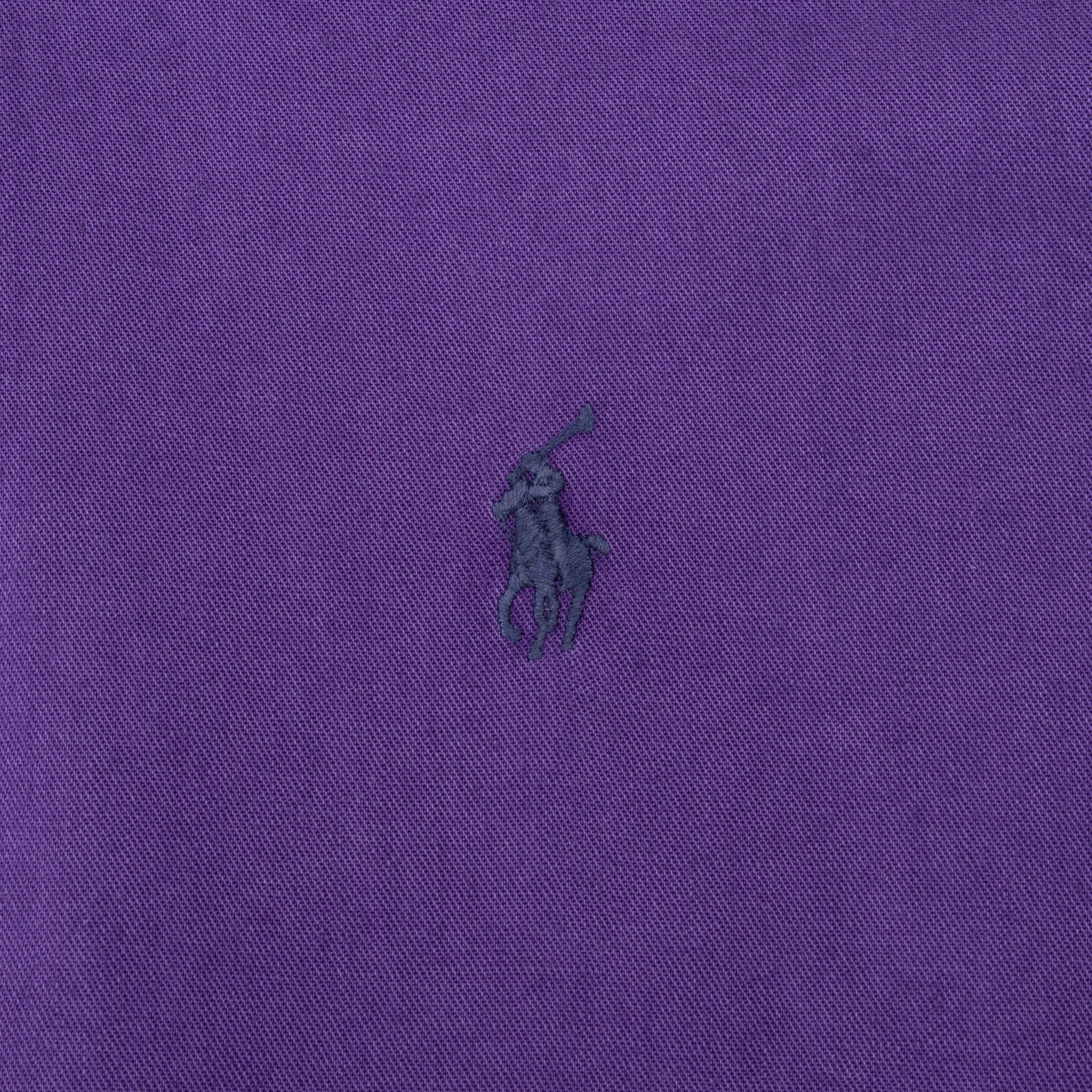 VINTAGE POLO RALPH LAUREN PURPLE SHIRT 1990S LARGE